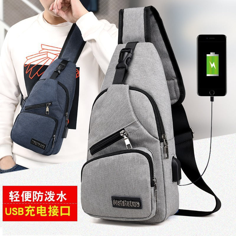 Men&#039;s Oxford Cloth Chest Bag Multi-Functional Sports Outdoor Leisure Shoulder Bag Crossbody Bag